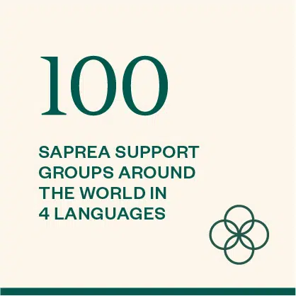 100 Saprea Support Groups around the world in four languages.