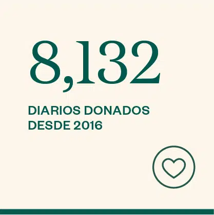 8,132 DIARIOS DONADOS DESDE 2016