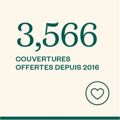 3,566 couvertures offertes depuis 2016
