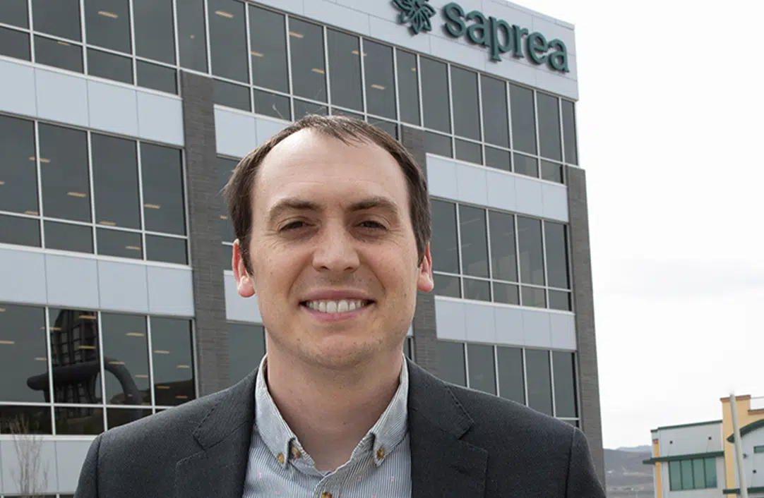 Matt Hartvigsen standing outside of Saprea's Headquarters in Utah