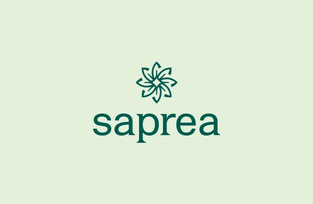 Saprea's logo.