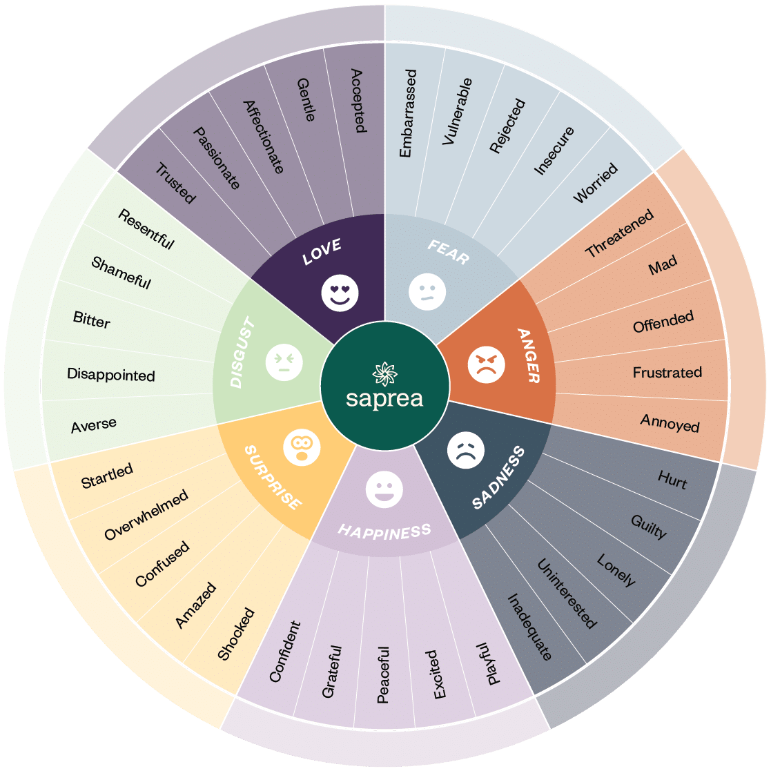 Emotion Wheel: What It Is & How To Use It | Saprea